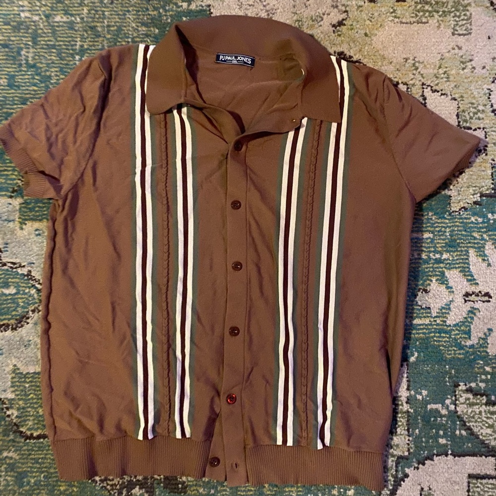 J. Paul xxl brown vintage button up shirt new other than tried on never worn